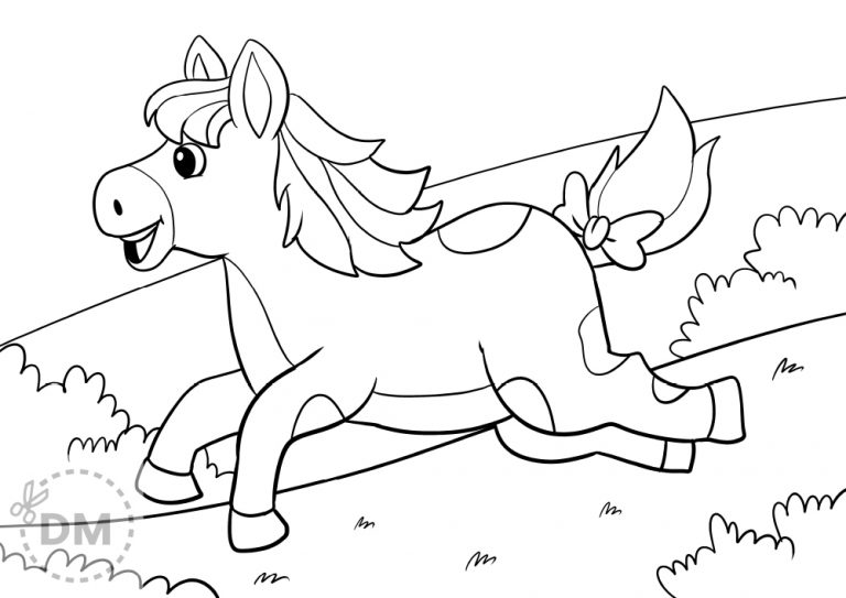 printable horse coloring page for kids diy magazine com