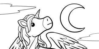 magical unicorn coloring pages - thumbnail ver 1