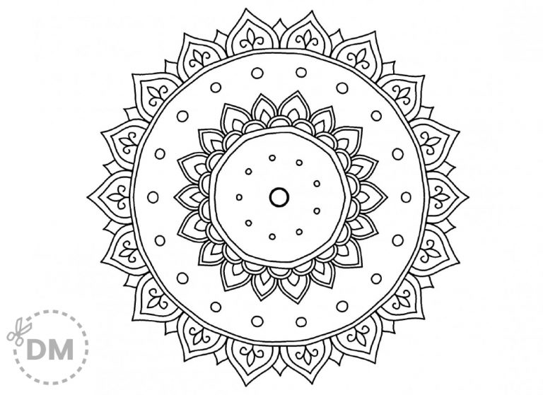 Mandala Coloring Printable for Adults