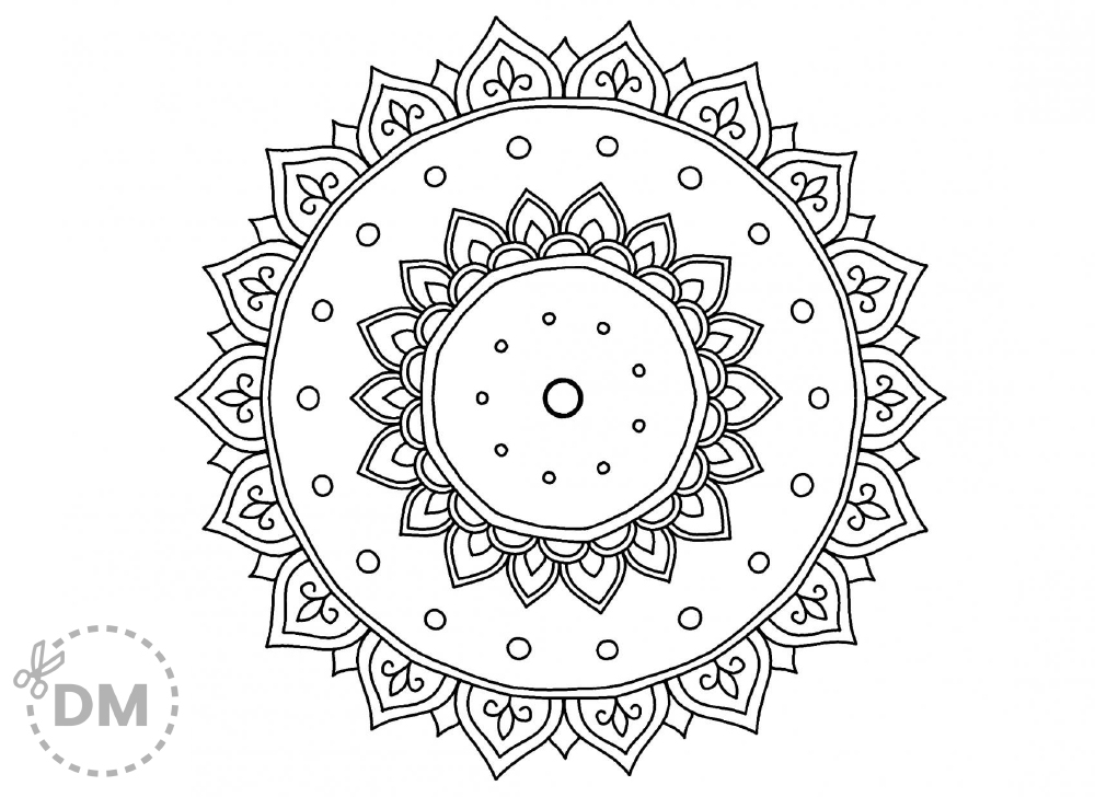 Mandala Coloring Printable for - diy-magazine.com