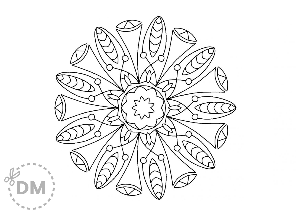 HOW TO DRAW AND PAINT VERY EASY MANDALA FOR KIDS - YouTube