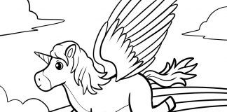 pegacorn coloring page - thumbnail ver 1