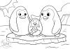 Penguin Family Coloring Page penguin coloring page- thumbnail