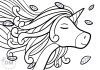 pretty unicorn coloring page - thumbnail ver 1