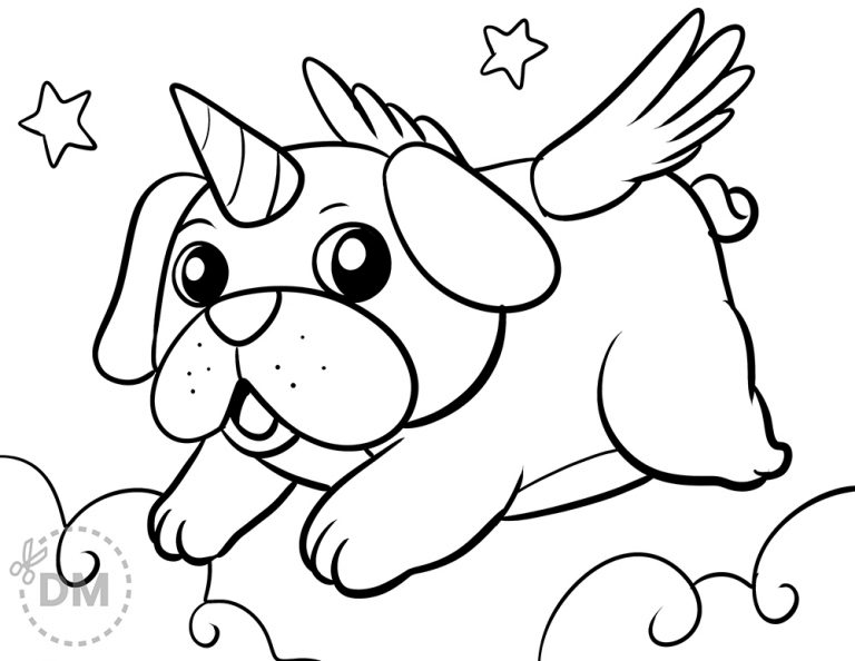Pugicorn Coloring Pages – Pug Dog Coloring Sheet Pugicorn Coloring Pages – Pug Dog Coloring Sheet