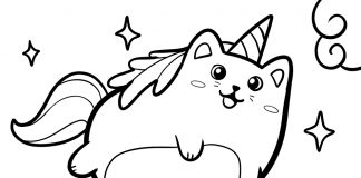 pusheen coloring page - thumbnail ver 1