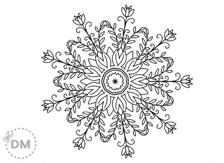 Rose Mandala Coloring Page