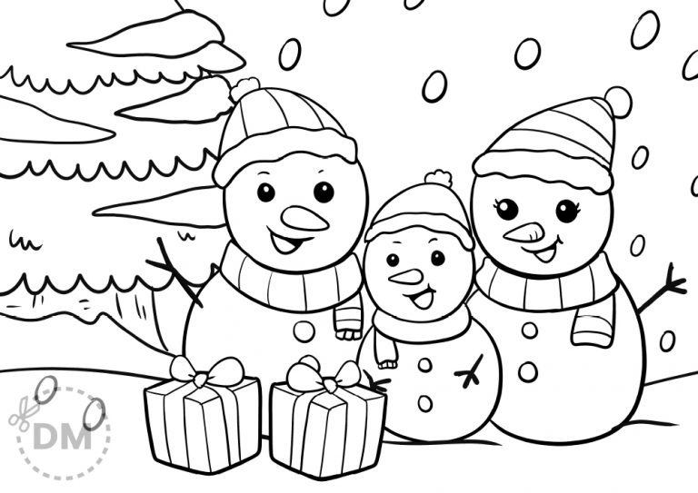 Printable Snowman Coloring Page for Kids