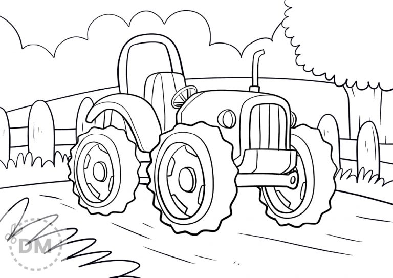 Tractor Car Coloring Page