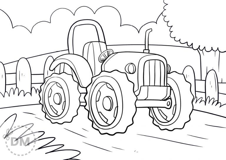 Simple Tractor coloring page  Free Printable Coloring Pages