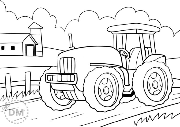 Printable Tractor Picture to Color