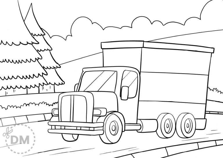 Truck Coloring Page For Kids