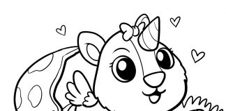 unicorn hatchimals coloring page - thumbnails ver 1