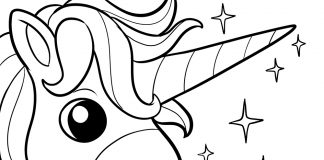 unicorn horn coloring page - thumbnail ver 1