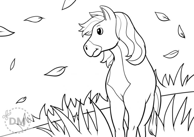 Wild horse coloring page