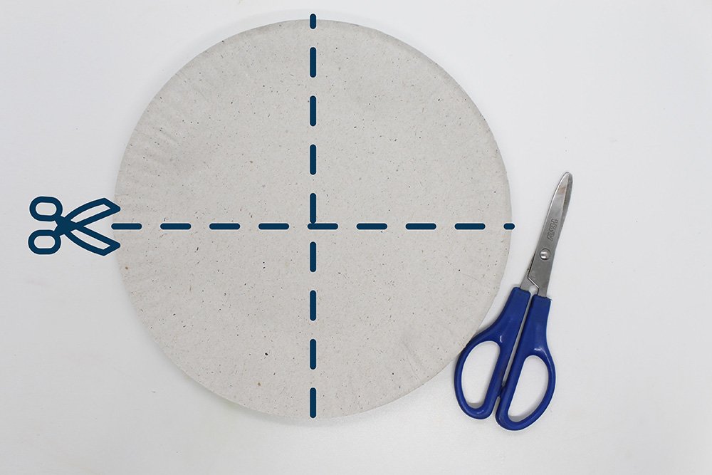 How To Make a Paper Plate Butterfly - Step 1