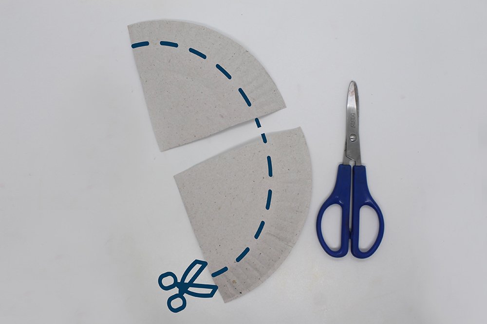 How To Make a Paper Plate Butterfly - Step 3