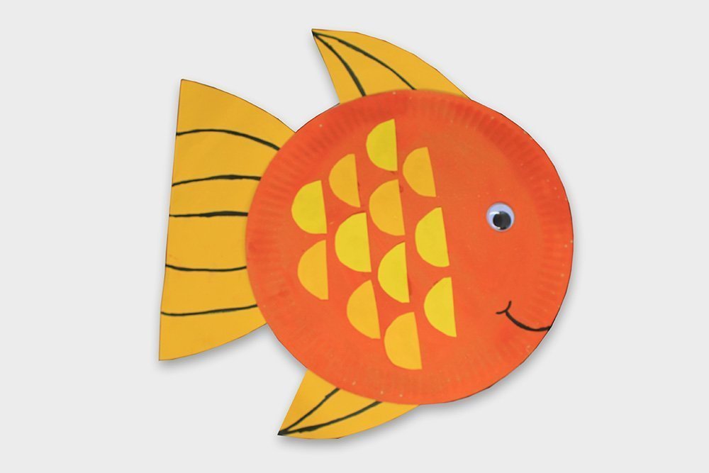 How to Make a Paper Plate Fish - Finish