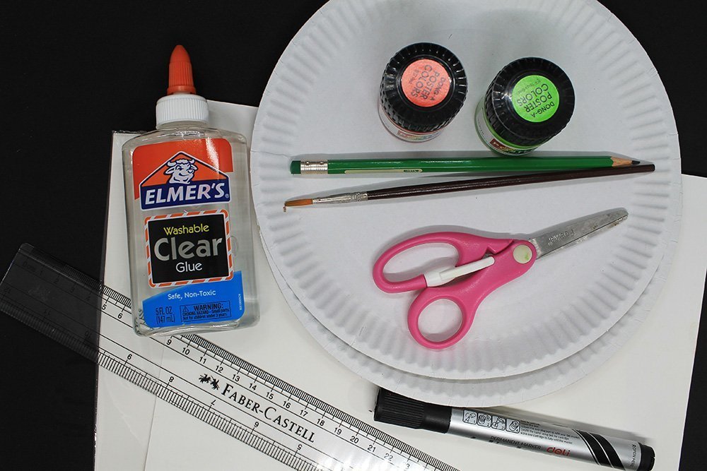 How to Make a Paper Plate Frog - Material