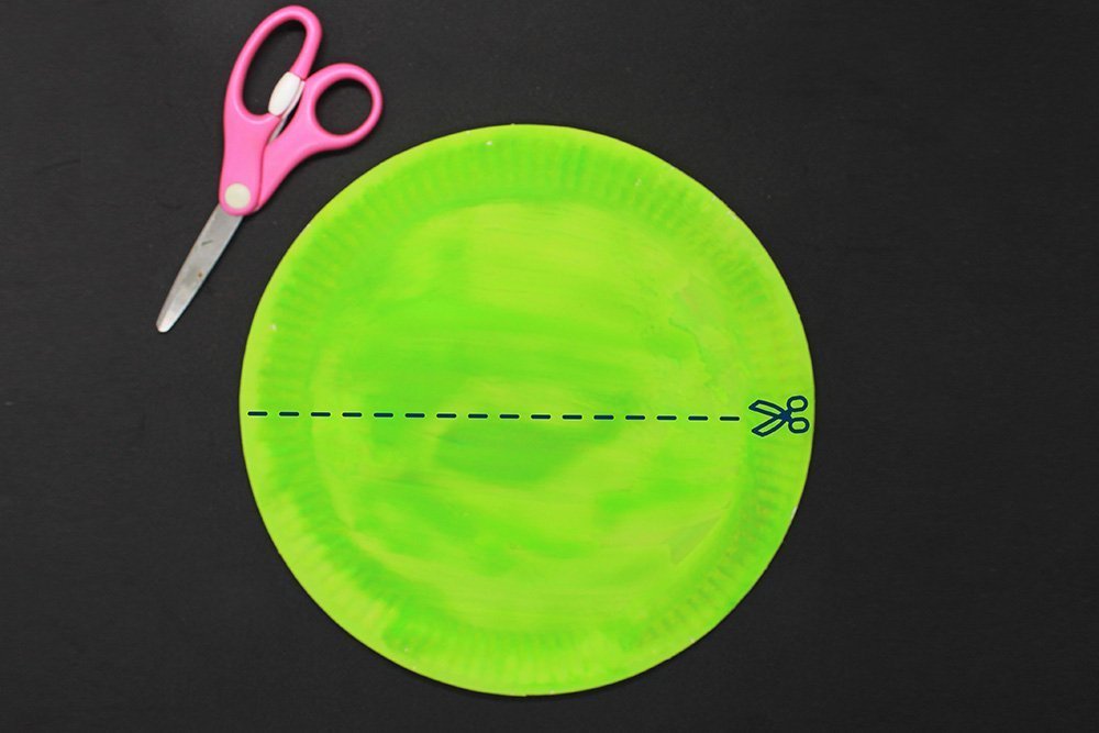 How to Make a Paper Plate Frog - Step 16