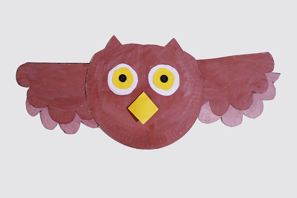 How to Make a Paper Plate Owl - Finish