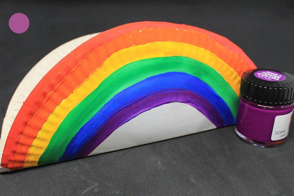 How to Make a Paper Plate Rainbow - Step 14