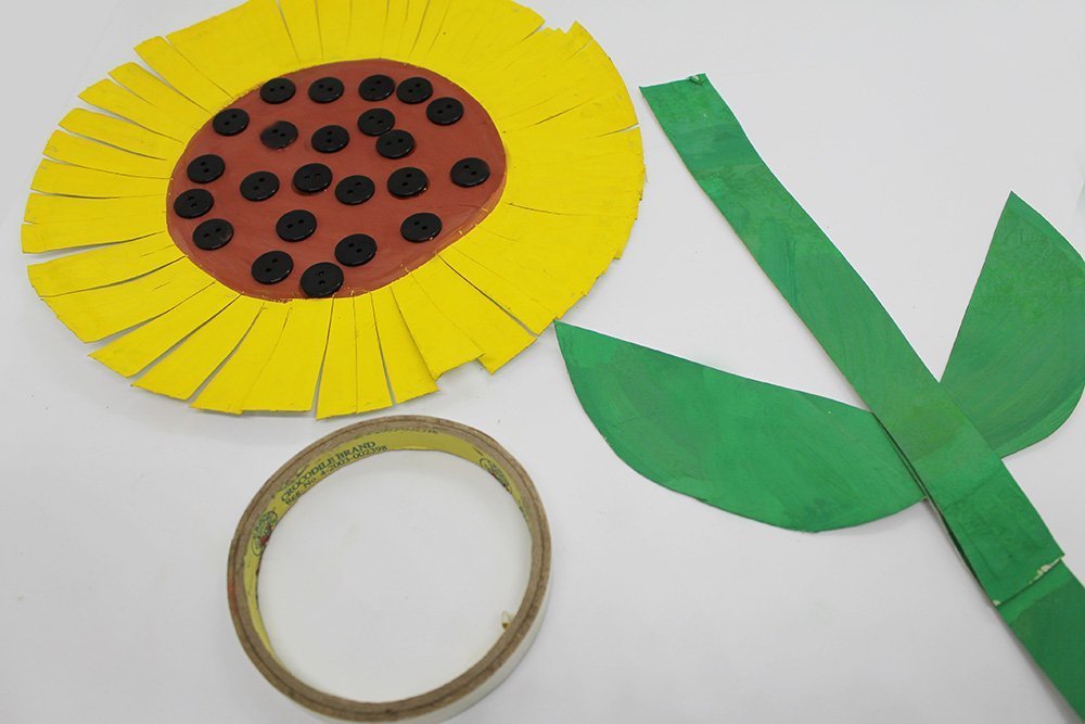 How to Make a Paper Plate Sunflower - Step 16