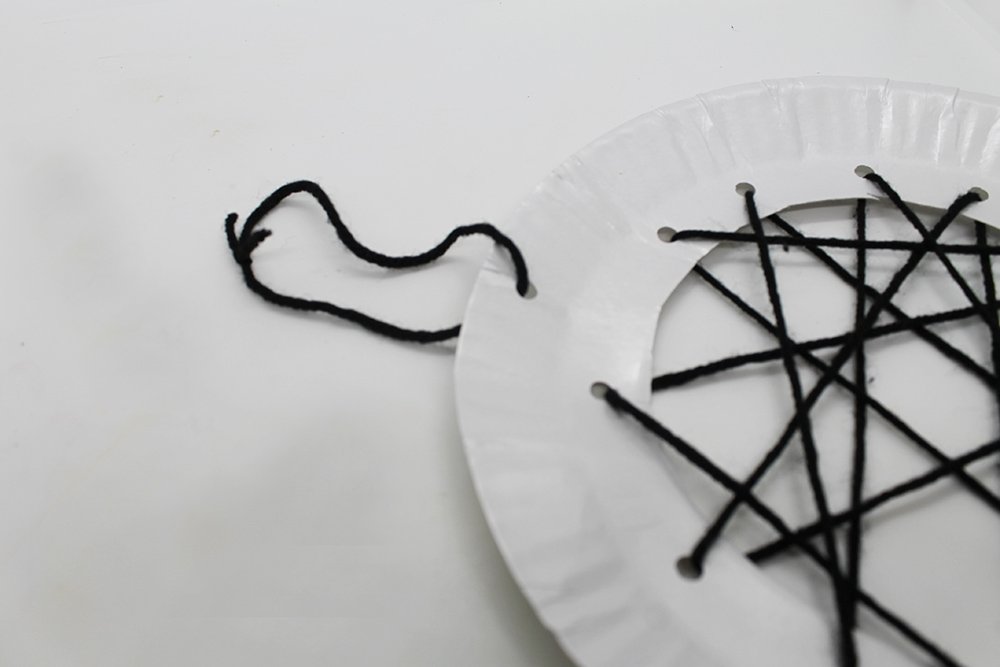 How to make a Paper Plate Dream Catcher - Step 11