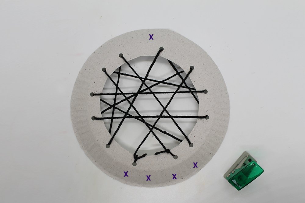 How to make a Paper Plate Dream Catcher - Step 8.1