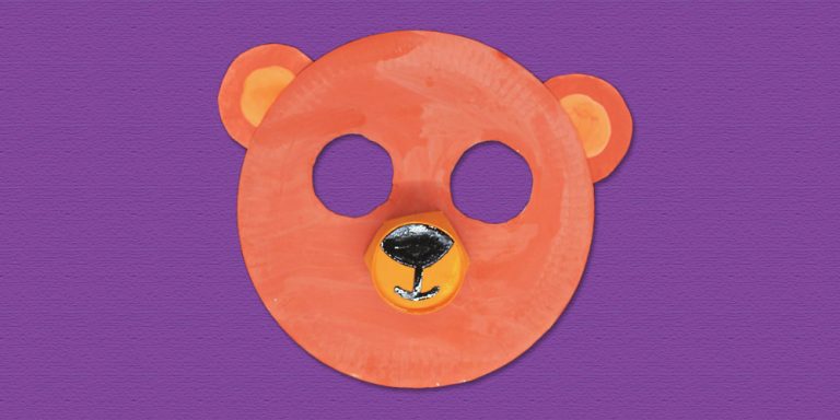 Create an Adorable Paper Plate Bear Mask Easily