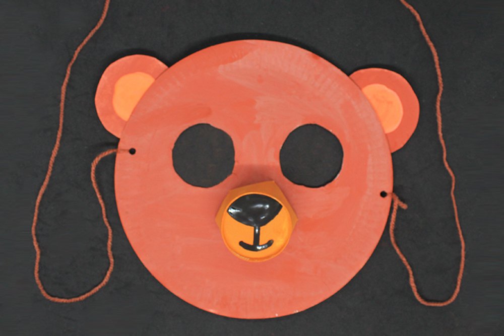 How to Make a Paper Plate Bear - Finish