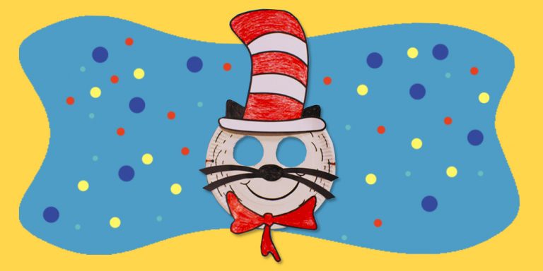 DIY Mask – Paper Plate Cat Wearing A Hat