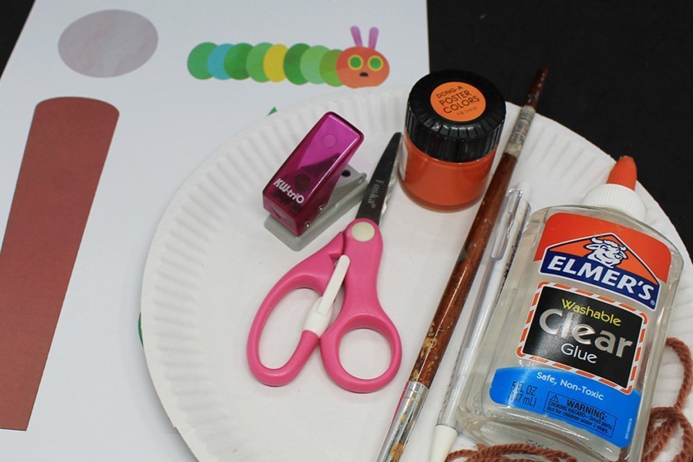 How to Make a Paper Plate Caterpillar - Materials