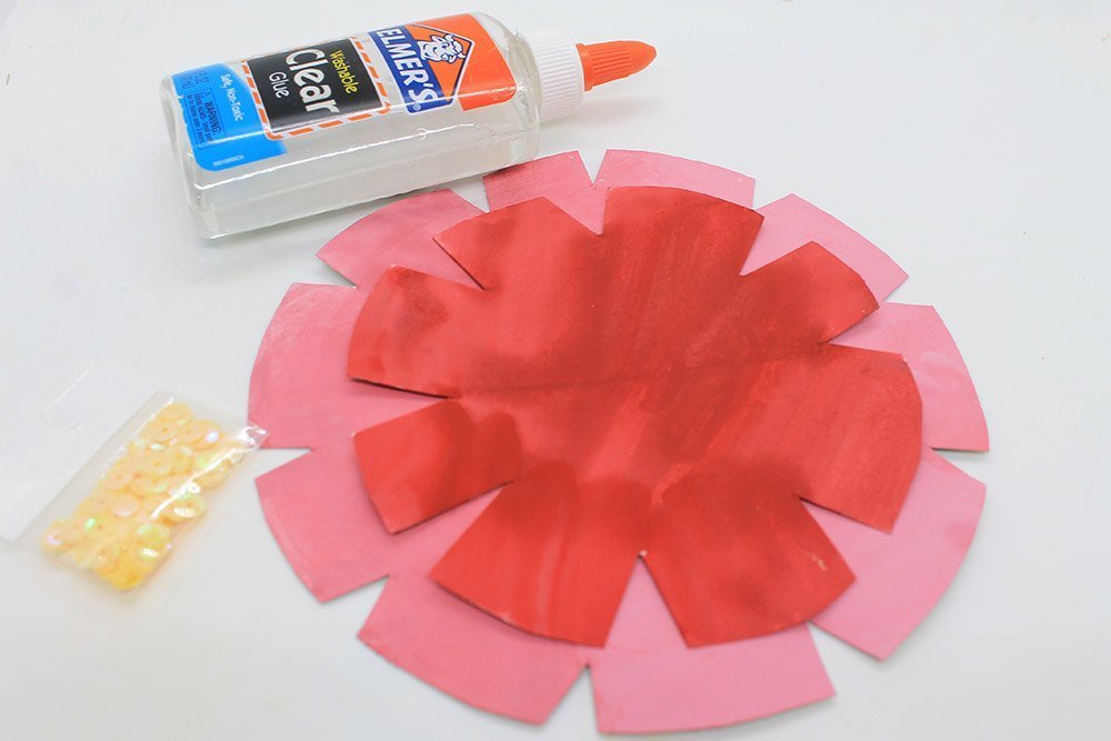 How to Make a Paper Plate Flower - Step 17