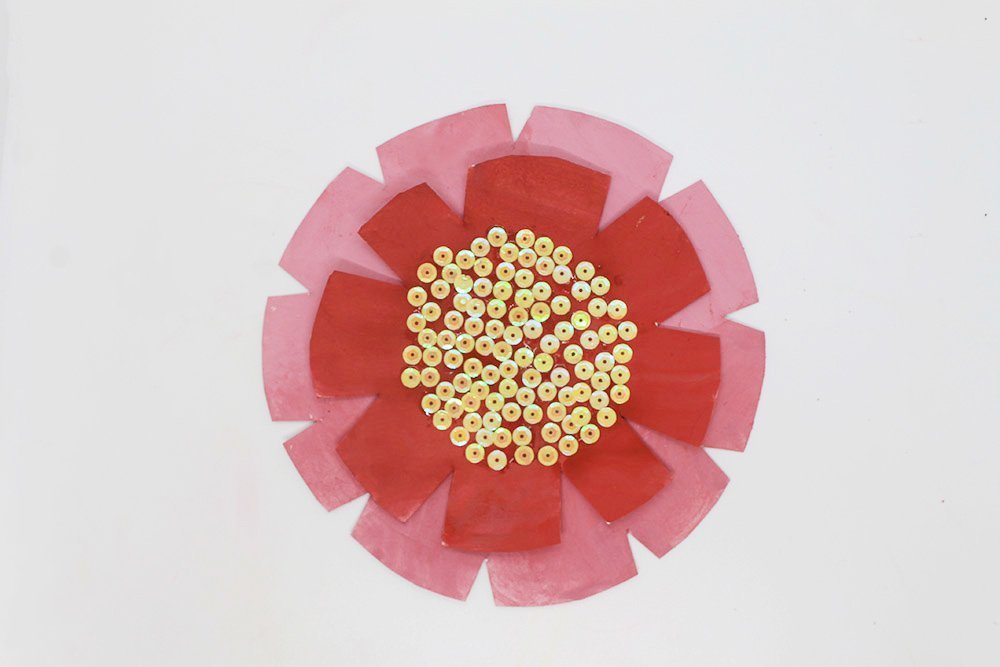 How to Make a Paper Plate Flower - Step 19