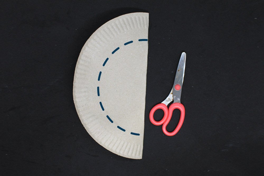 How to Make a Paper Plate Flower Wreath - Step 2