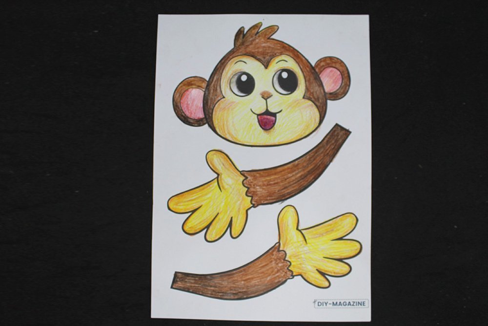How to Make a Paper Plate Monkey - Step 11