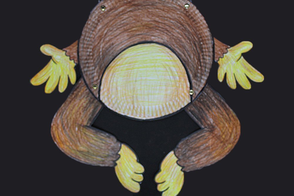How to Make a Paper Plate Monkey - Step 24