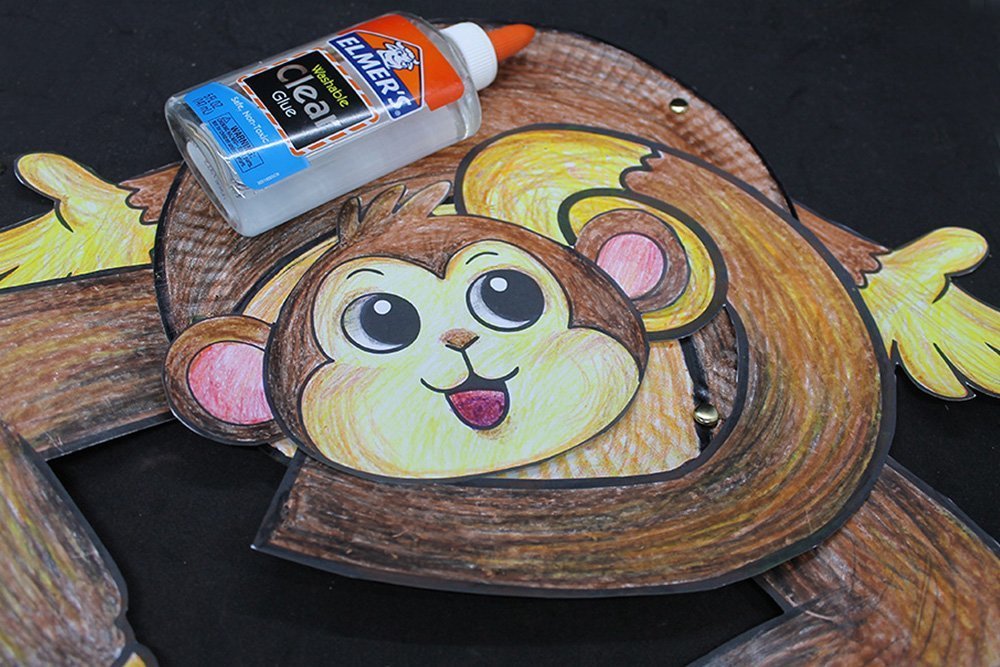 How to Make a Paper Plate Monkey - Step 25