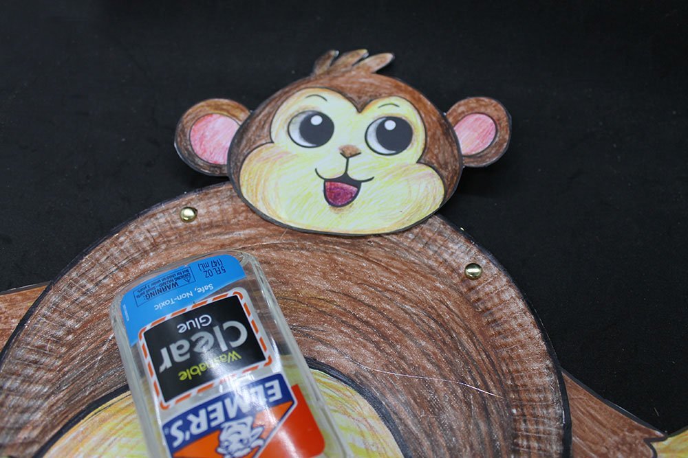 How to Make a Paper Plate Monkey - Step 26