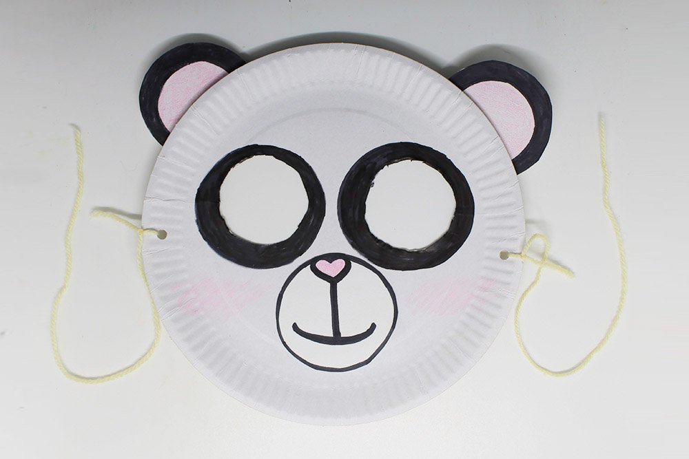 How to Make a Paper Plate Panda - Finish