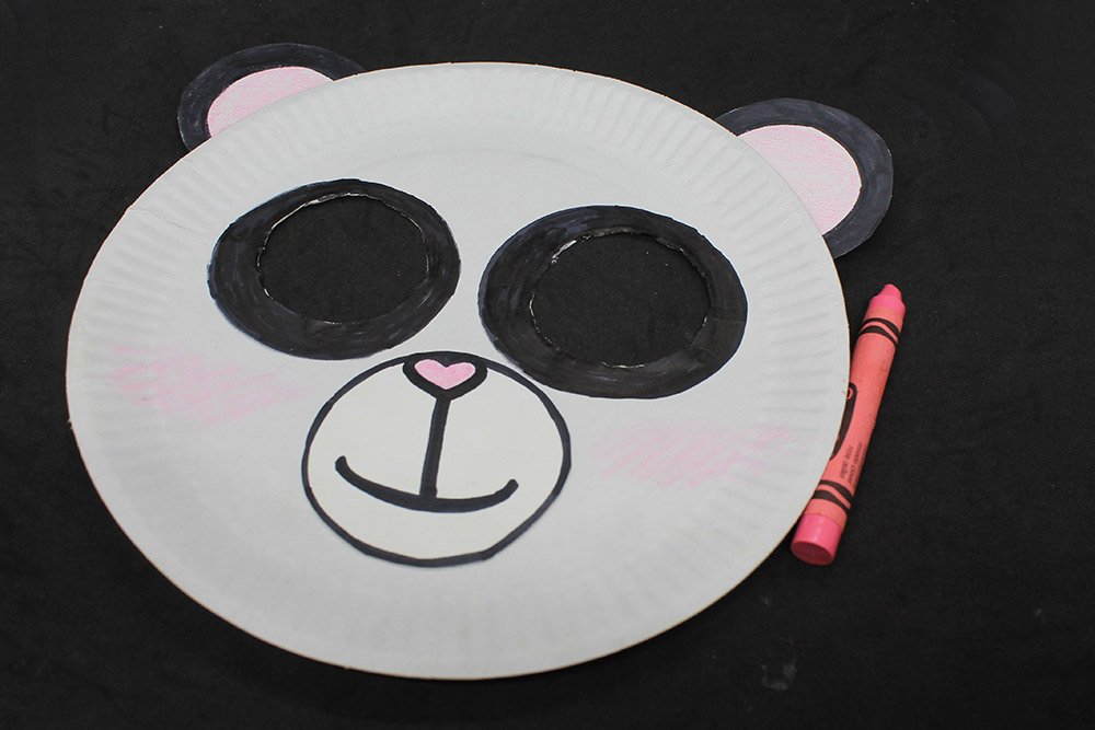 How to Make a Paper Plate Panda - Step 27