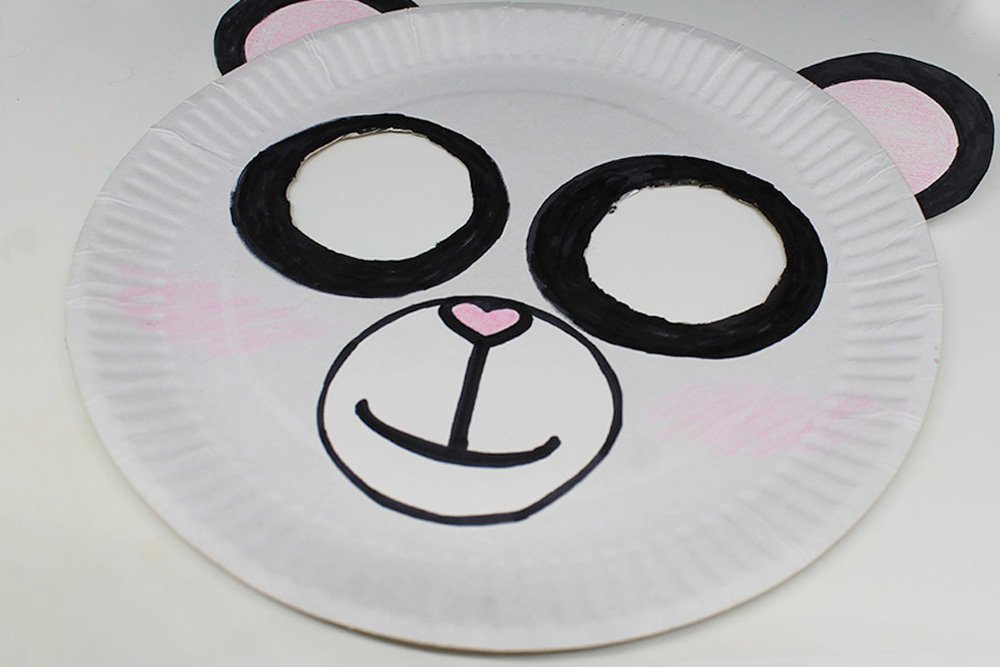 How to Make a Paper Plate Panda - Step 29