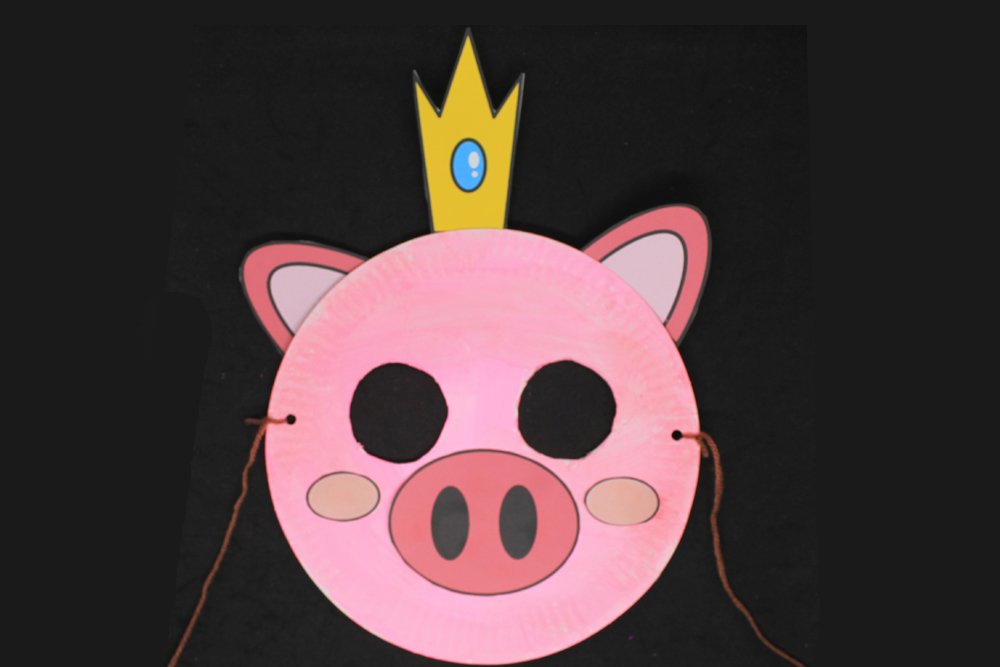 How to Make a Paper Plate Pig - Finish