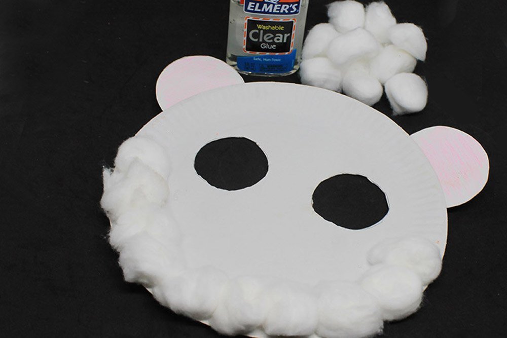 How to Make a Paper Plate Polar Bear - Step 26