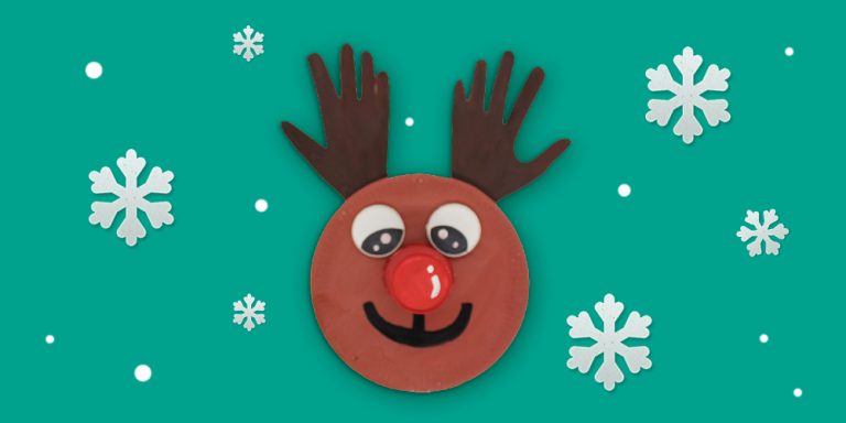Paper Plate Rudolph the Red-nosed Reindeer