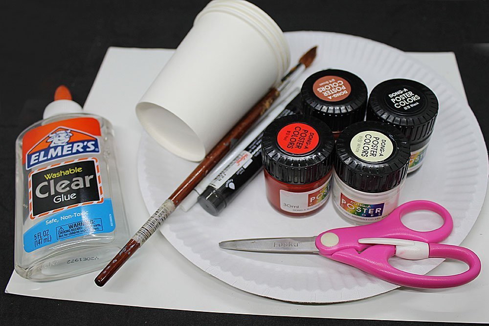 How to Make a Paper Plate Rudolph - Materials