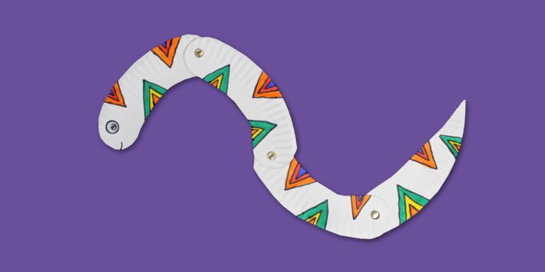 Easy Paper Plate Snake to Make at Home