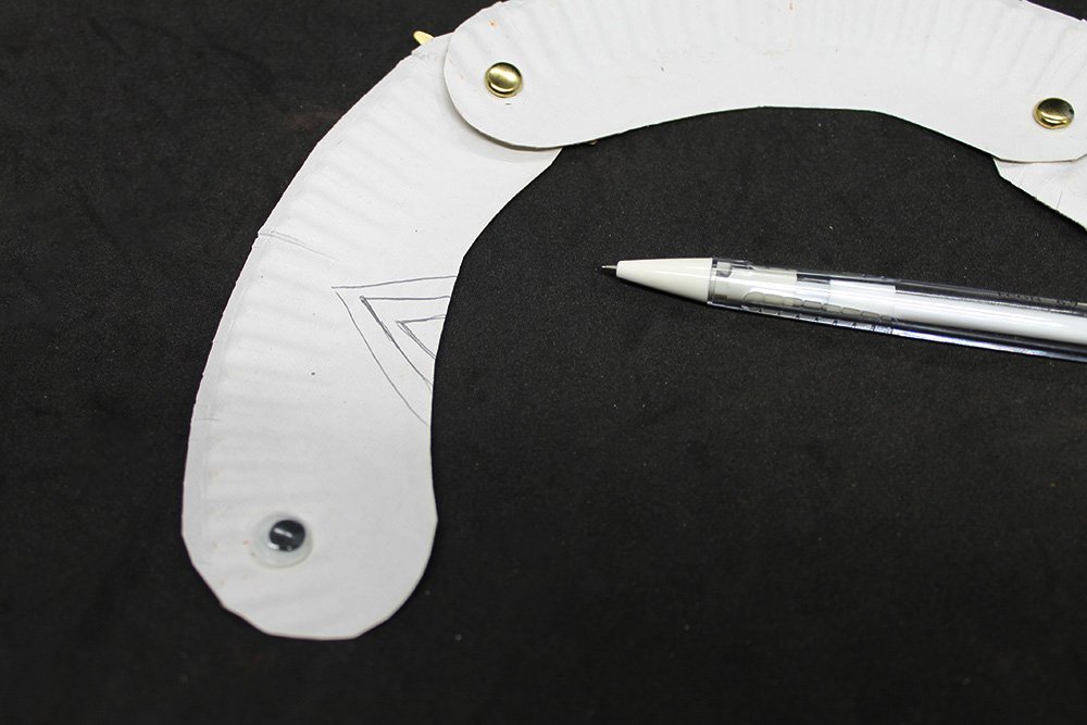 How to Make a Paper Plate Snake - Step 16