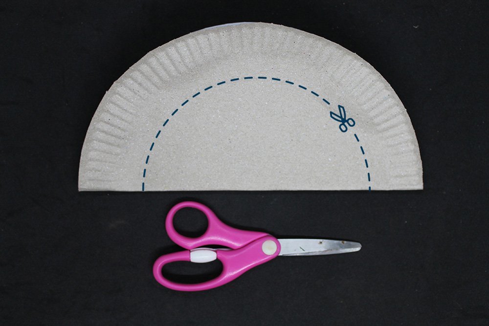 How to Make a Paper Plate Snake - Step 2